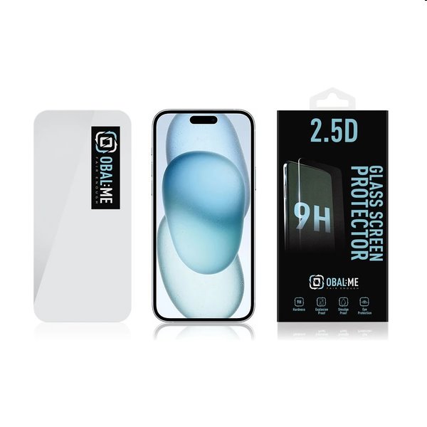 OBAL:ME 2.5D Edzett védőüveg Apple iPhone 15 Plus számára OBAL:ME 2.5D Edzett védőüveg Apple iPhone 15 Plus számára