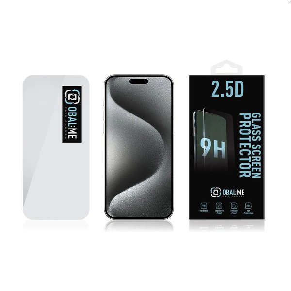 OBAL:ME 2.5D Edzett védőüveg Apple iPhone 15 Pro Max számára OBAL:ME 2.5D Edzett védőüveg Apple iPhone 15 Pro Max számára