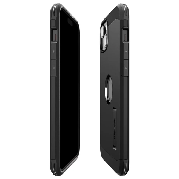 Spigen Tough Armor MagSafe tok Apple iPhone 15 számára, fekete
