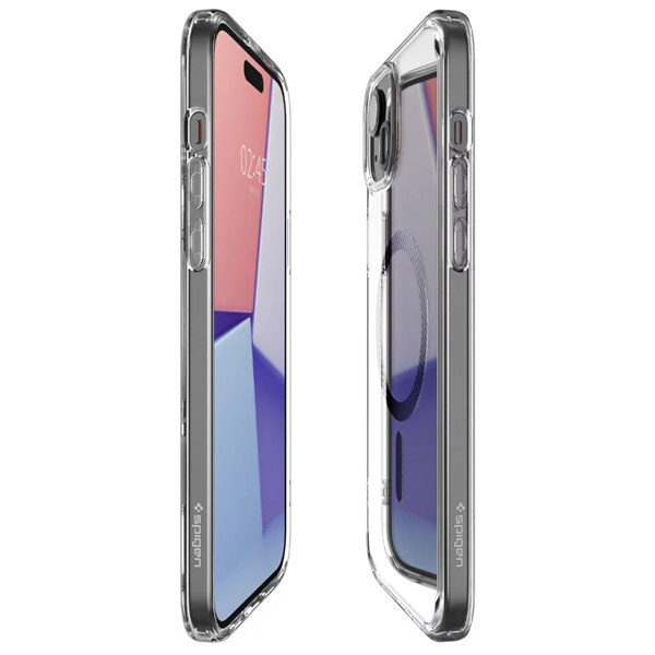 Spigen Ultra Hybrid MagSafe tok Apple iPhone 15 számára, áttetsző/karbon