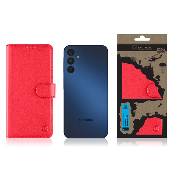 Tactical Field Notes tok Samsung Galaxy A15 5G számára, piros Tactical Field Notes tok Samsung Galaxy A15 5G számára, piros