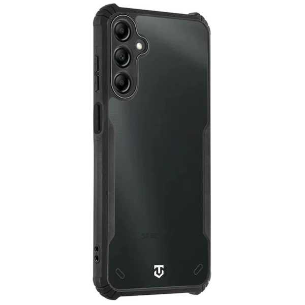 Tactical Quantum Stealth tok Samsung Galaxy A15 4G számára/A15 5G, áttetsző/fekete