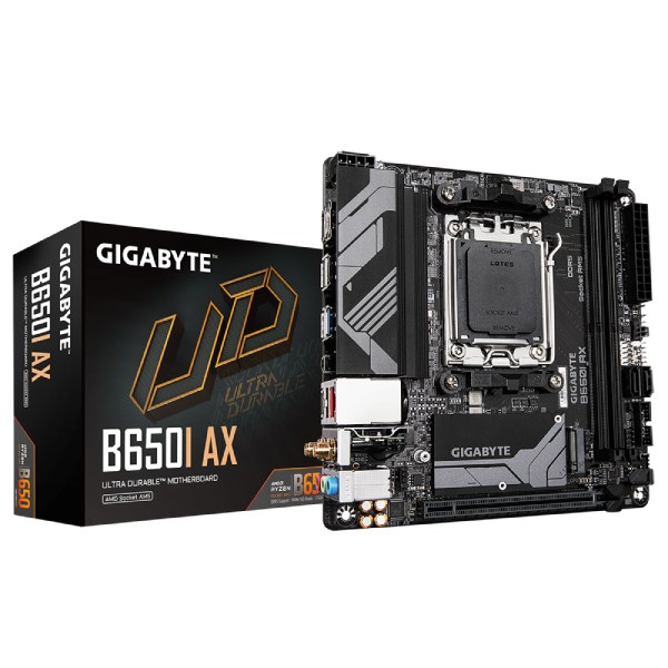 Gigabyte AORUS B650I ULTRA alaplap, AMD B650, AM5, 2xDDR5, mini-ITX