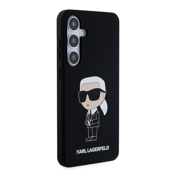 Karl Lagerfeld Liquid Silicone Ikonik NFT hátlapi tok Samsung Galaxy S24 Plus számára, fekete Karl Lagerfeld Liquid Silicone Ikonik NFT hátlapi tok Samsung Galaxy S24 Plus számára, fekete
