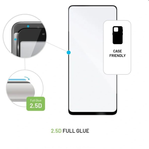 FIXED Full-Cover Védőüveg Motorola Moto G32 számára, fekete