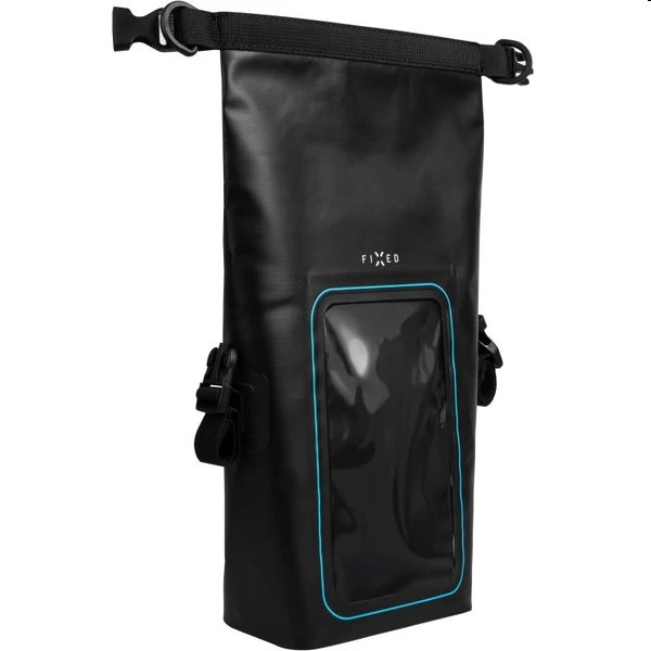 FIXED Float Bag Vízálló táska zsebbel mobiltelefon számára 3L, fekete