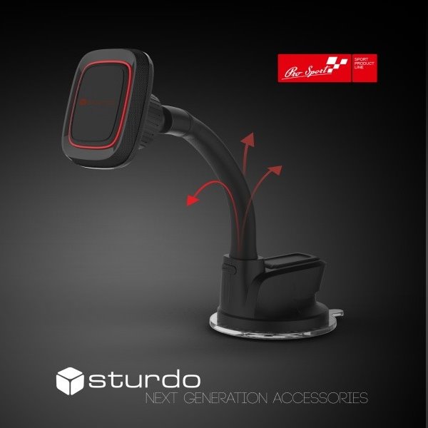 Sturdo Pro Sport mágneses autós állvány+nano, fekete Sturdo Pro Sport mágneses autós állvány+nano, fekete