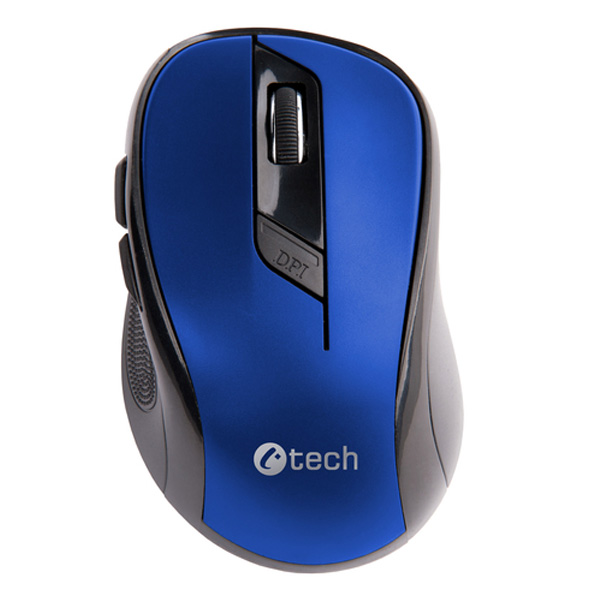 Vezeték nélküli egér C-Tech WLM-02, USB, 1600 dpi, kék Vezeték nélküli egér C-Tech WLM-02, USB, 1600 dpi, kék