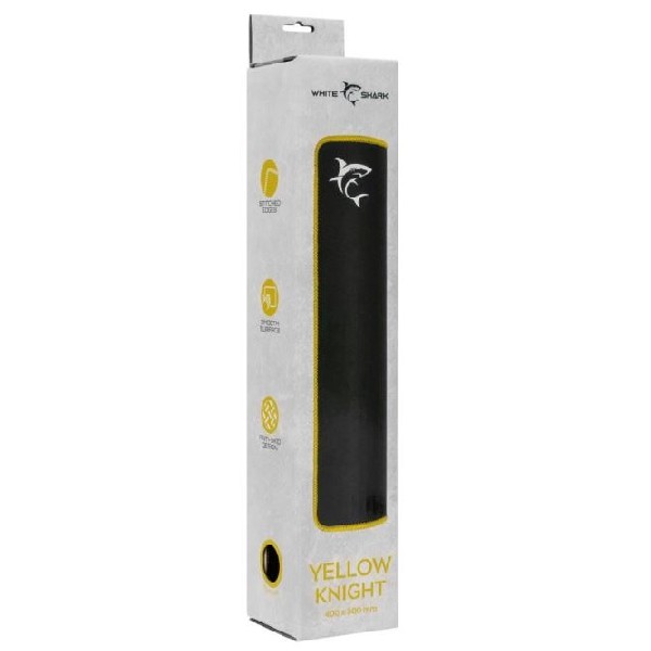 White Shark egérpad YELLOW-KNIGHT, 400 x 300 mm, fekete/sárga White Shark egérpad YELLOW-KNIGHT, 400 x 300 mm, fekete/sárga