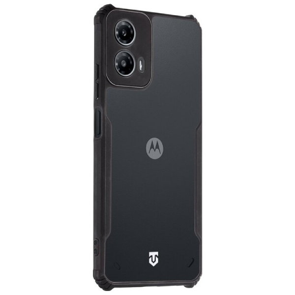 Tactical Quantum Stealth tok Motorola G34 számára, áttetsző/fekete Tactical Quantum Stealth tok Motorola G34 számára, áttetsző/fekete