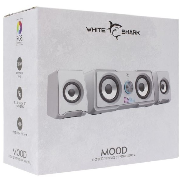 White Shark 2.2 MOOD hangszórók, fehér White Shark 2.2 MOOD hangszórók, fehér