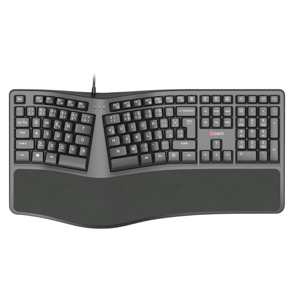 C-Tech KB-113E USB Ergo CZ/SK, fekete C-Tech KB-113E USB Ergo CZ/SK, fekete