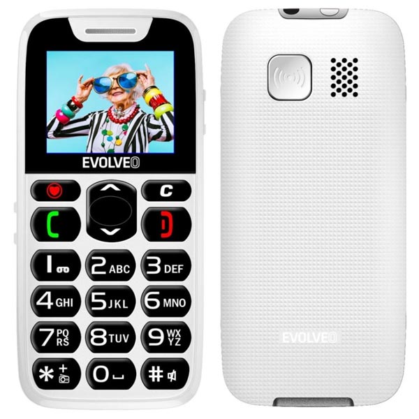 Evolveo EasyPhone, mobiltelefon időseknek, töltőállvánnyal, fehér Evolveo EasyPhone, mobiltelefon időseknek, töltőállvánnyal, fehér