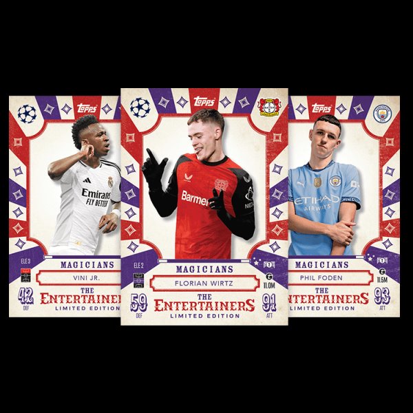 Focikártyák Topps Match Attax TCG 2024/25 UCC Booster Tin 1 lila Focikártyák Topps Match Attax TCG 2024/25 UCC Booster Tin 1 lila