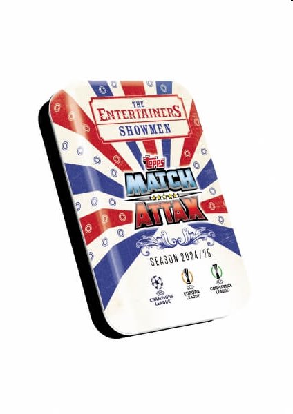 Focikártyák Topps Match Attax TCG 2024/25 UCC Booster Tin 3 kék Focikártyák Topps Match Attax TCG 2024/25 UCC Booster Tin 3 kék