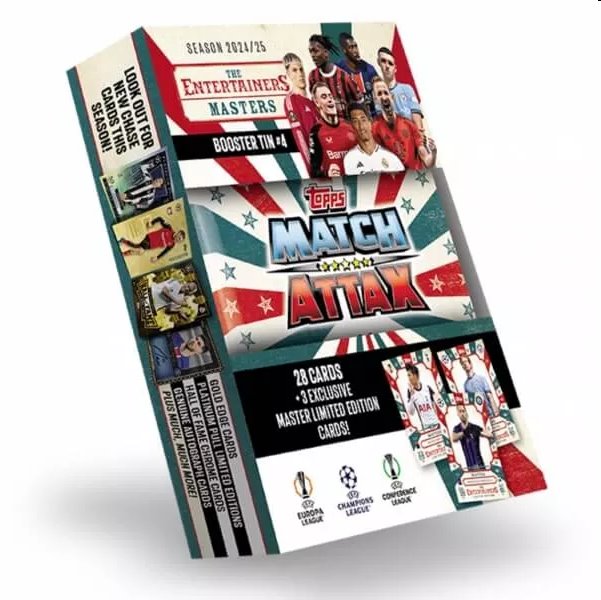 Focikártyák Topps Match Attax TCG 2024/25 UCC Booster Tin 4 zöld Focikártyák Topps Match Attax TCG 2024/25 UCC Booster Tin 4 zöld