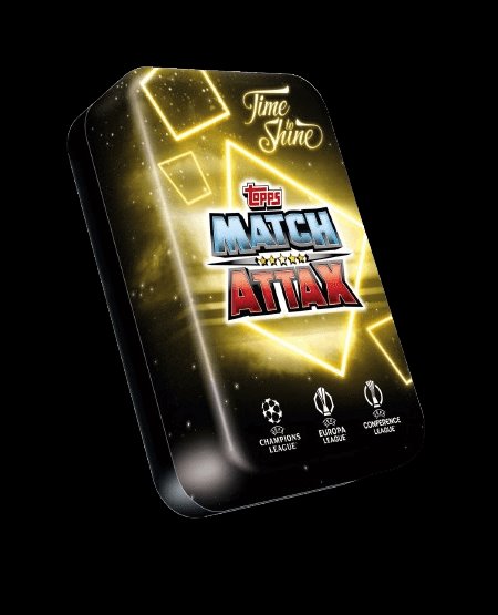 Focikártyák Topps Match Attax TCG 2024/25 UCC Mega Tin 4 sárga Focikártyák Topps Match Attax TCG 2024/25 UCC Mega Tin 4 sárga