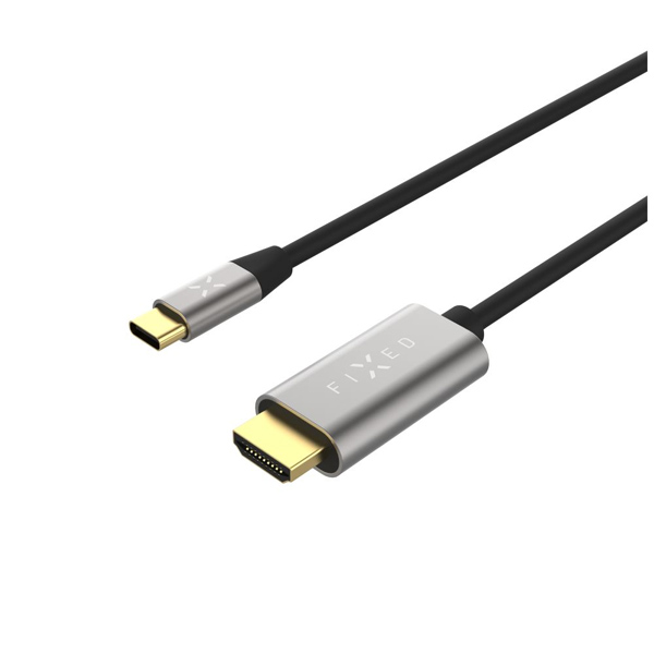 FIXED Video Cable USB-C/HDMI, USB-C 3.1 Gen 2 18Gbps, HDMI 2.0 4K60Hz, 2m, grey FIXED Video Cable USB-C/HDMI, USB-C 3.1 Gen 2 18Gbps, HDMI 2.0 4K60Hz, 2m, grey