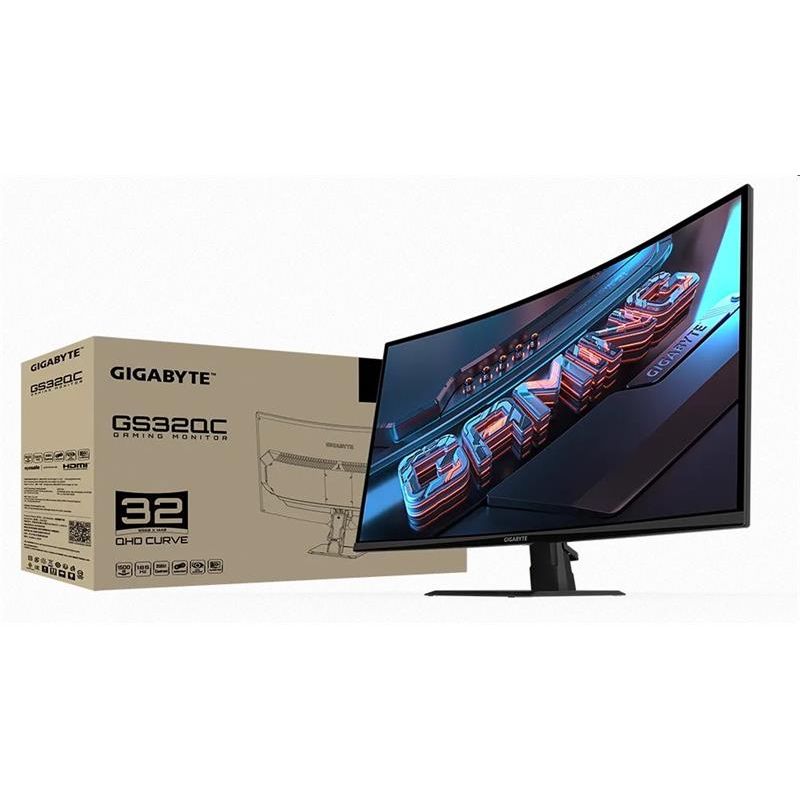 GIGABYTE LCD GS32QC GAMING Monitor 32" QHD 2560x1440, VA 1500R, 170Hz, 2xHDMI, DP GIGABYTE LCD GS32QC GAMING Monitor 32" QHD 2560x1440, VA 1500R, 170Hz, 2xHDMI, DP