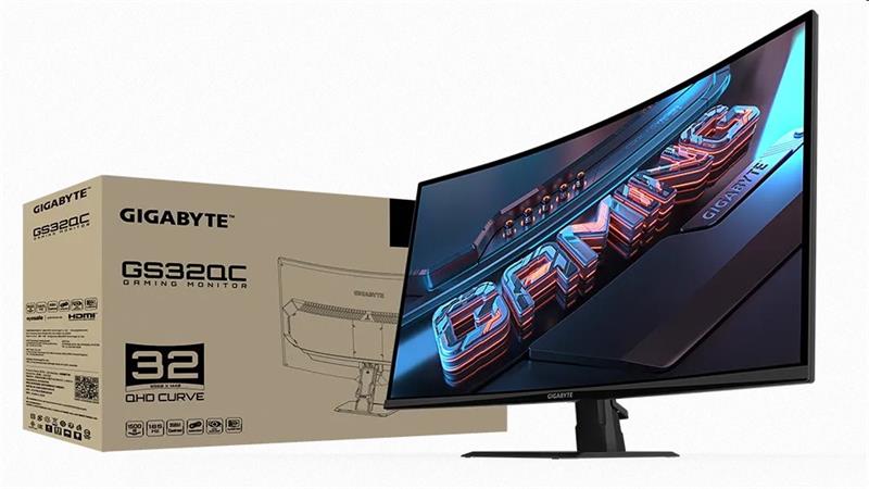 GIGABYTE LCD GS32QC GAMING Monitor 32" QHD 2560x1440, VA 1500R, 170Hz, 2xHDMI, DP GIGABYTE LCD GS32QC GAMING Monitor 32" QHD 2560x1440, VA 1500R, 170Hz, 2xHDMI, DP