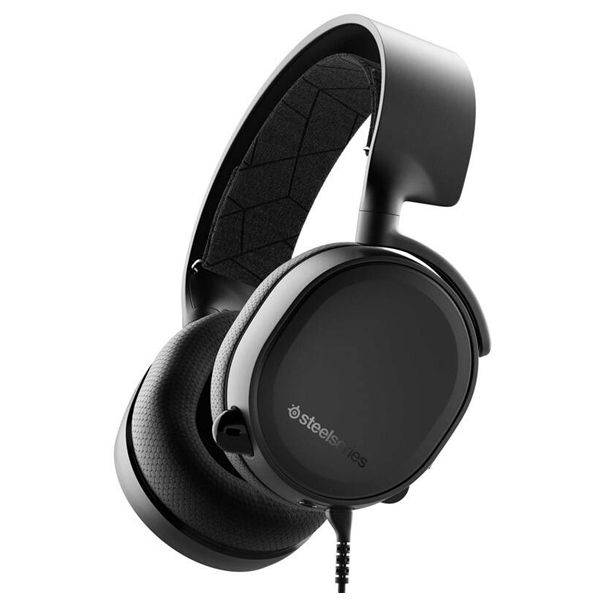 Játékos fülhallgató SteelSeries Arctis 3 (2019 Kiadás), fekete