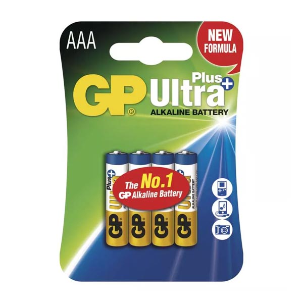 GP alkáli elem ULTRA PLUS AAA (LR03) 4BL