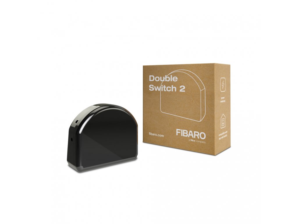 Fibaro Double Switch 2 - dupla kapcsoló, 2x 1.5kW, Fekete