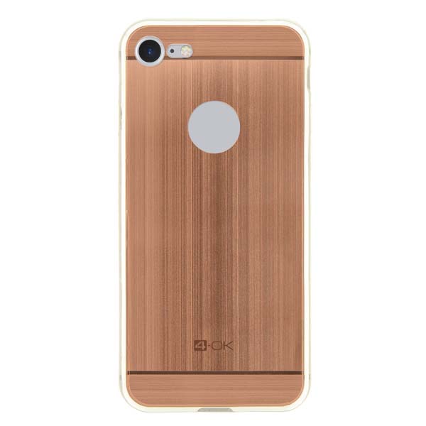 Tok 4-OK TPU Metal Case iPhone 7, rózsaszín-arany