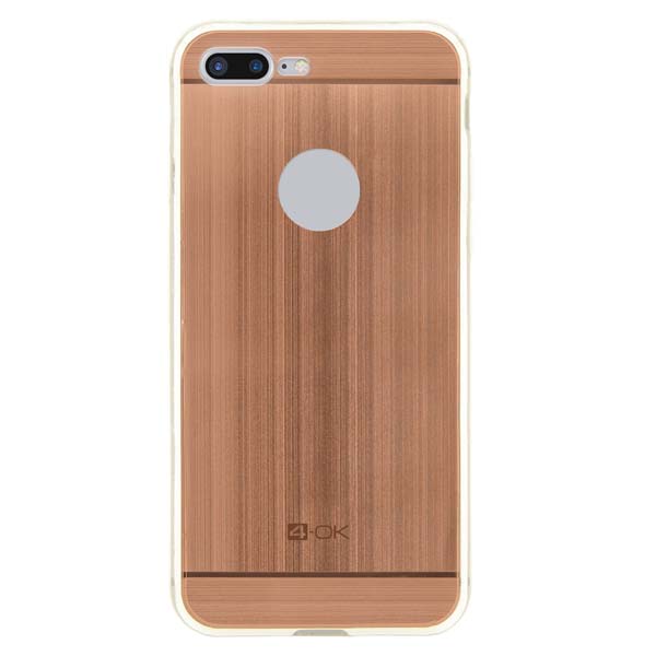 Tok 4-OK TPU Metal Case iPhone 7 Plus, rózsaszín arany