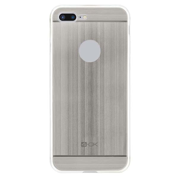 Tok 4-OK TPU Metal Case iPhone 7 Plus, ezüst