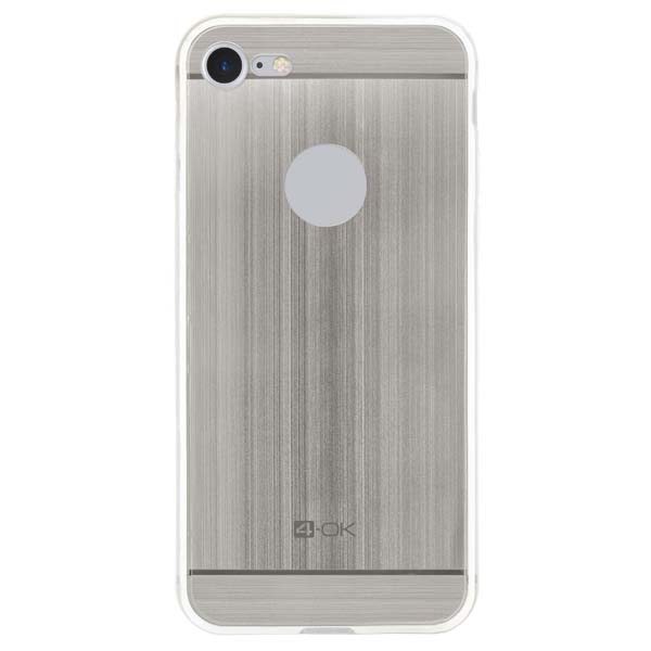 Tok 4-OK TPU Metal Case iPhone 7, ezüst