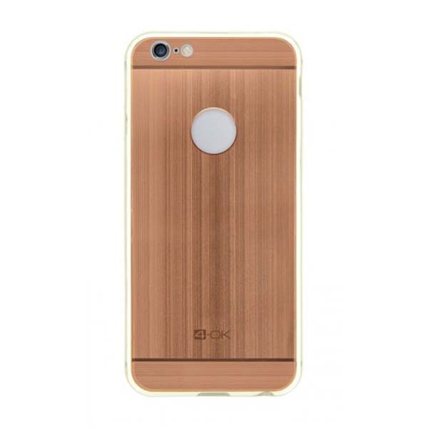4-OK Metal Cover for iPhone 6, rose gold