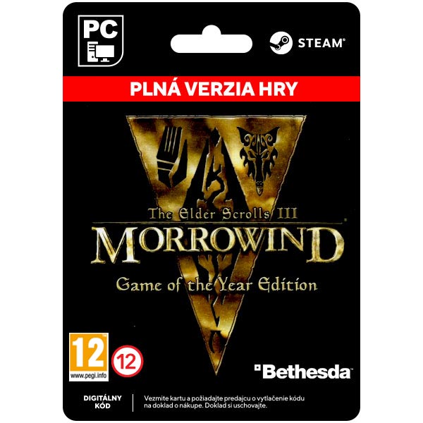 The Elder Scrolls 3: Morrowind (Game of the Year Kiadás) [Steam]