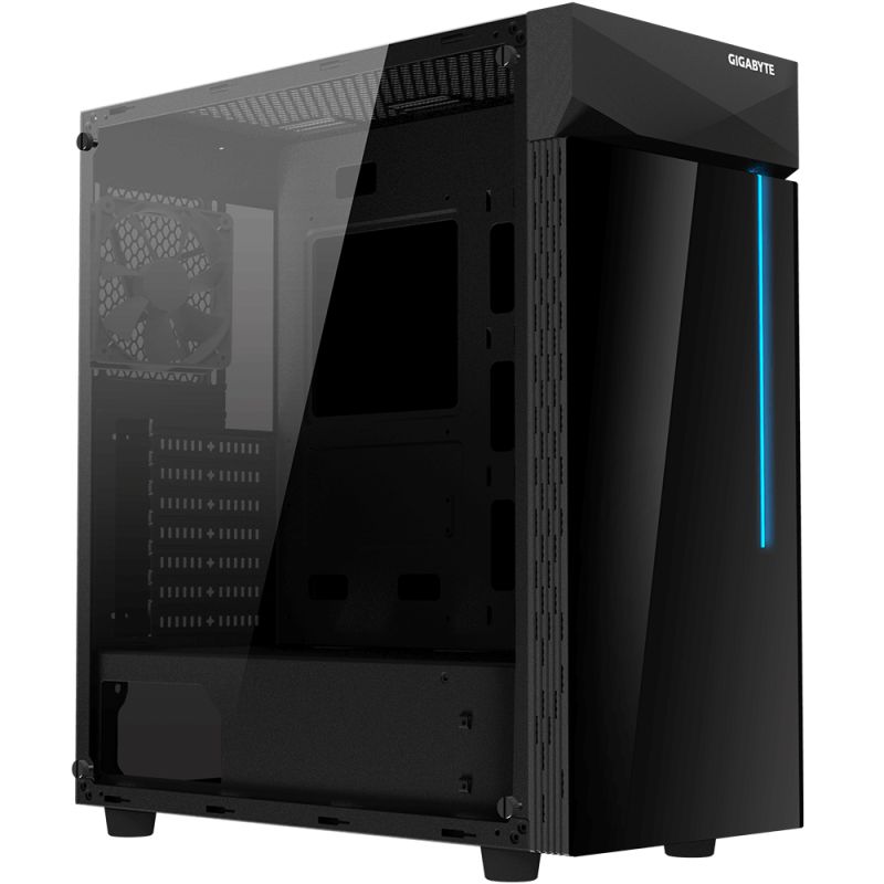 Gigabyte case C200 GLASS, ATX, Mid Tower, black akciós termékkép 1