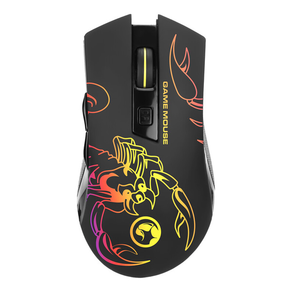 Marvo Egér M209, 6400DPI, optika, 6gomb., 1 görgő, vezetékes USB, fekete, gamer, háttérvilágított Marvo Egér M209, 6400DPI, optika, 6gomb., 1 görgő, vezetékes USB, fekete, gamer, háttérvilágított