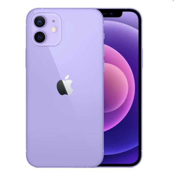 Apple iPhone 12 64GB, purple, A osztály - használt, 12 hónap garancia