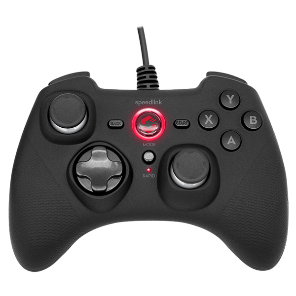 Speedlink Rait Gamepad for PC/PS3/Switch/OLED, rubber-fekete