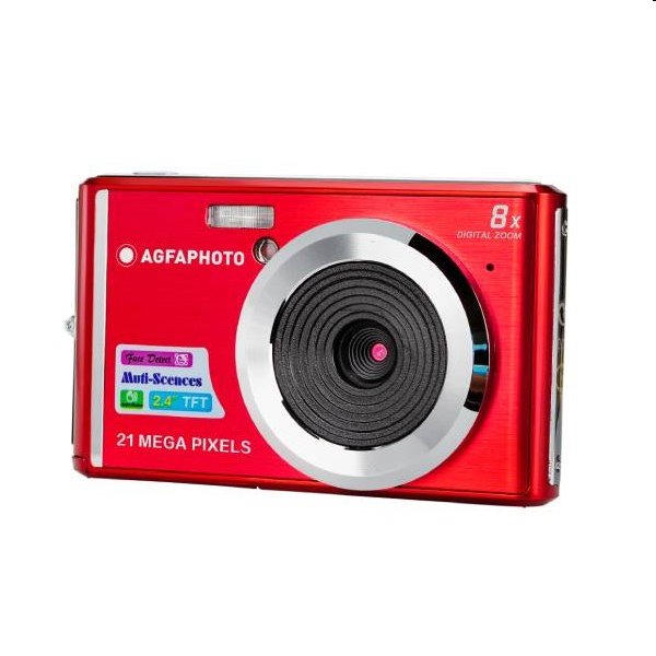 AgfaPhoto Realishot DC5200 digitális fényképezőgép, piros