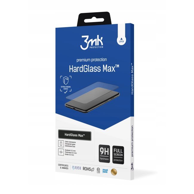 3mk HardGlass Max Fingerprint Védőüveg Samsung Galaxy S20 FE számára - G780G, Fekete