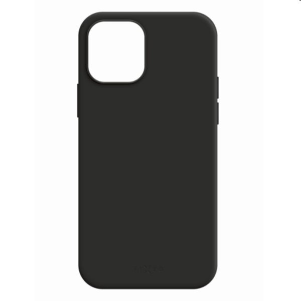 Szilikon tok FIXED MagFlow Magsafe támogatással for Apple iPhone 12/12 Pro, fekete