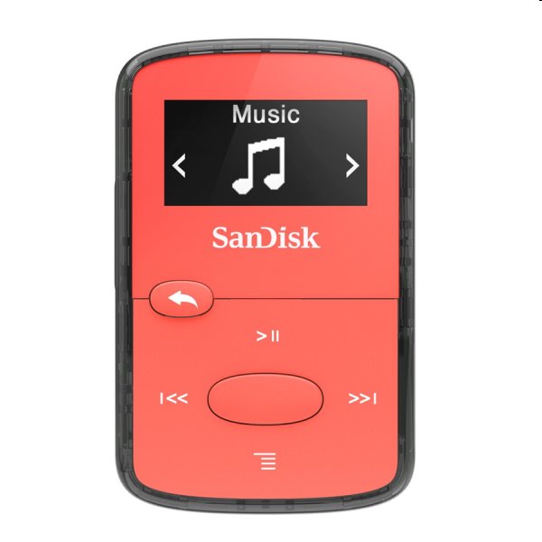 Lejátszó SanDisk MP3 Clip Jam 8 GB MP3, piros