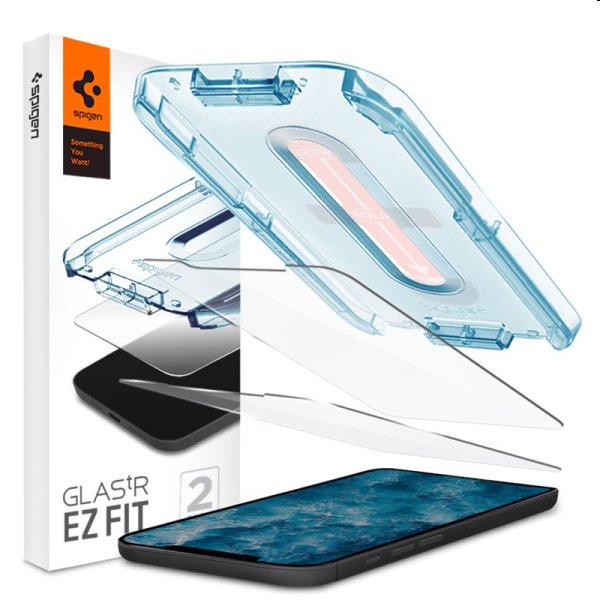 Edzett üveg Spigen tR ez Fit for Apple iPhone 12/12 Pro, 2 darab