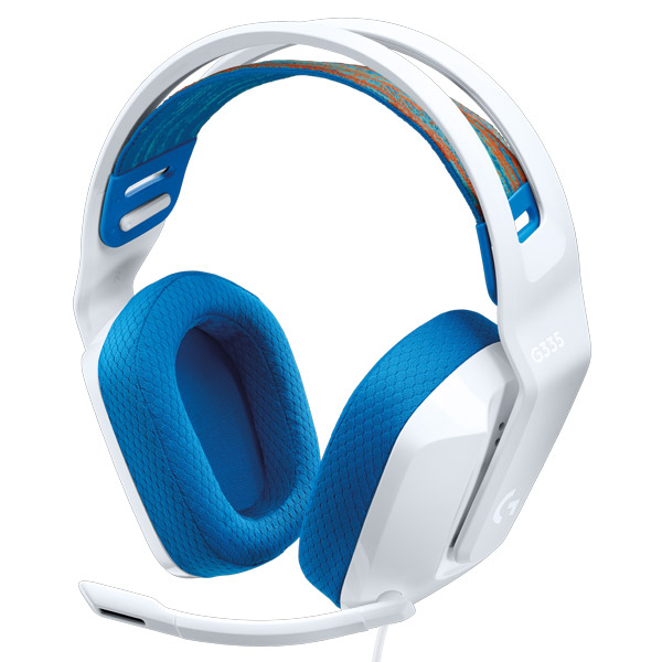 Játékos fülhallgató Logitech G335 Vezetékes vezetékes, fehér