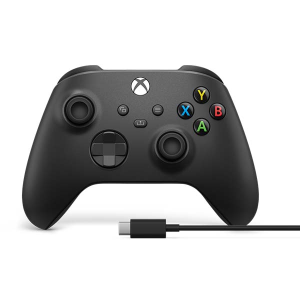 Microsoft Xbox Wired Controller, carbon black - OPENBOX (Bontott áru, teljes garancia)