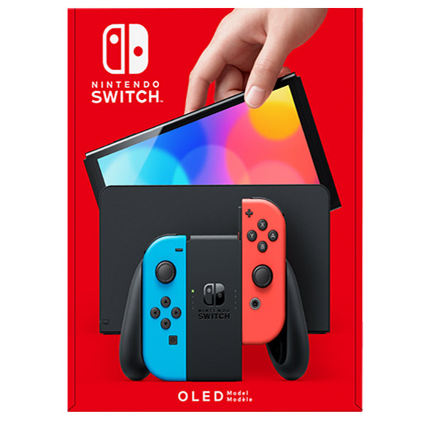 Nintendo Switch (OLED Model), neon - BAZÁR (használt termék, 12 hónap garancia)