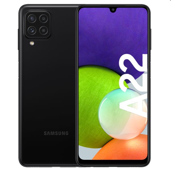 Samsung Galaxy A22, 4/64GB, black | új termék, bontatlan csomagolás