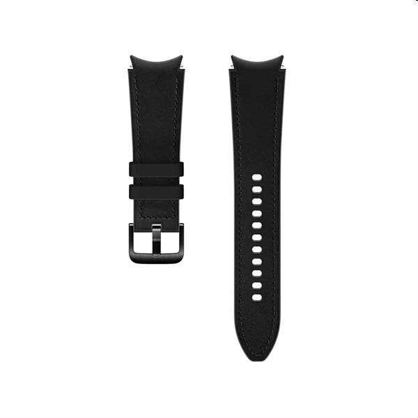 Tartalék hibrid bőr óraszíj  Samsung Galaxy Watch4 számára (méret M/L), Fekete