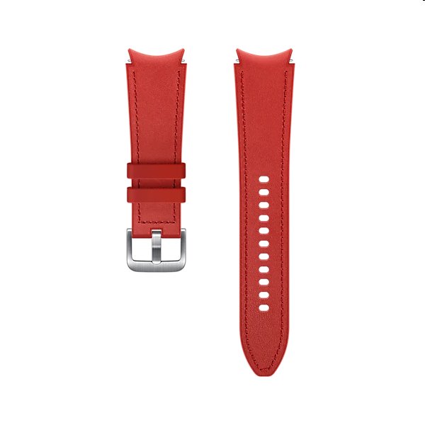 Tartalék hibrid bőr óraszíj  Samsung Galaxy Watch4 (méret M/L), red
