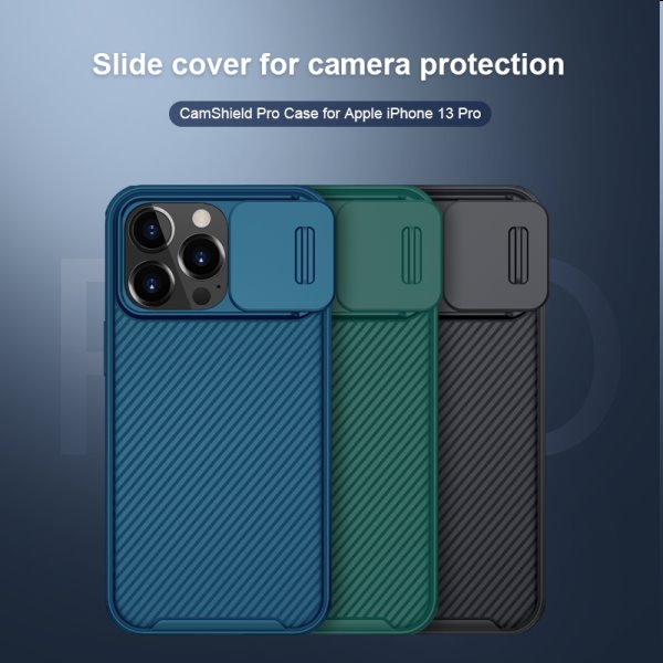 Nillkin CamShield Pro hátlapi tok for iPhone 13 Pro, fekete