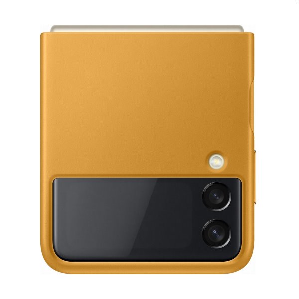 Tok Leather Cover Samsung Galaxy Z Flip3, mustard